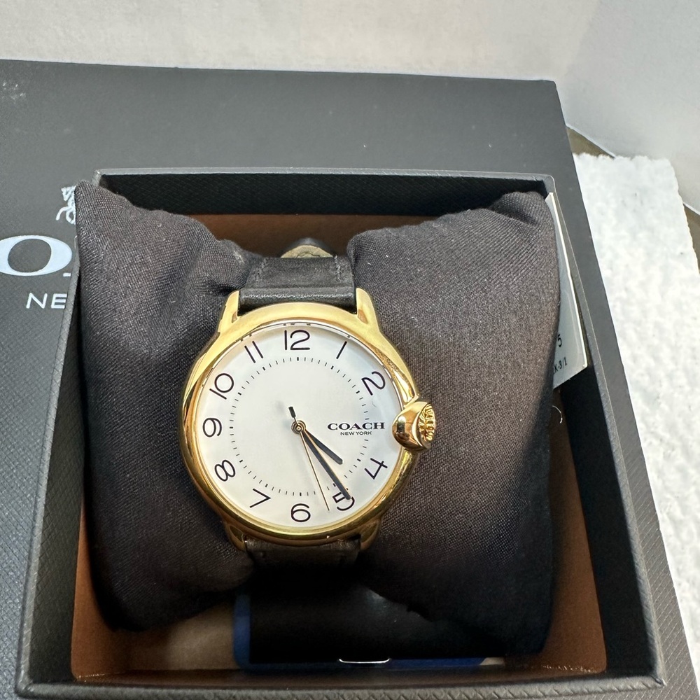 NWT Coach Timepiece with Gold Accents - Picture 2 of 8